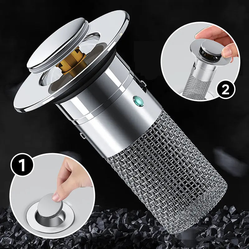 Avtoit | Stainless Steel Pop-Up Drain Strainer for Effortless Clog Prevention