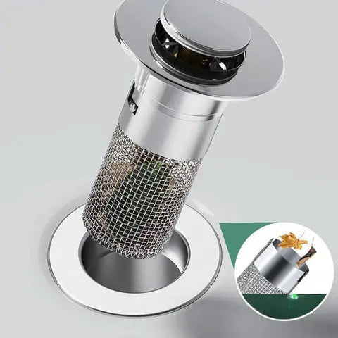 Avtoit | Stainless Steel Pop-Up Drain Strainer for Effortless Clog Prevention