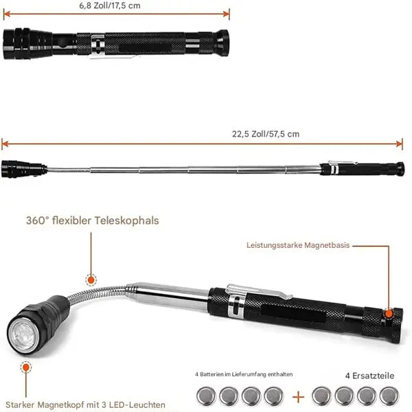Avtoit | Flexible Magnetic Work Light – Illuminates hard-to-reach areas