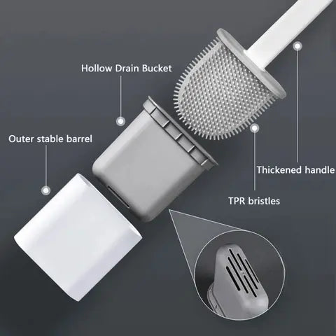 Avtoit | Hygienic Silicone Toilet Brush – Deep Cleaning without Scratches