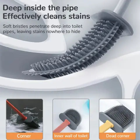 Avtoit | Hygienic Silicone Toilet Brush – Deep Cleaning without Scratches