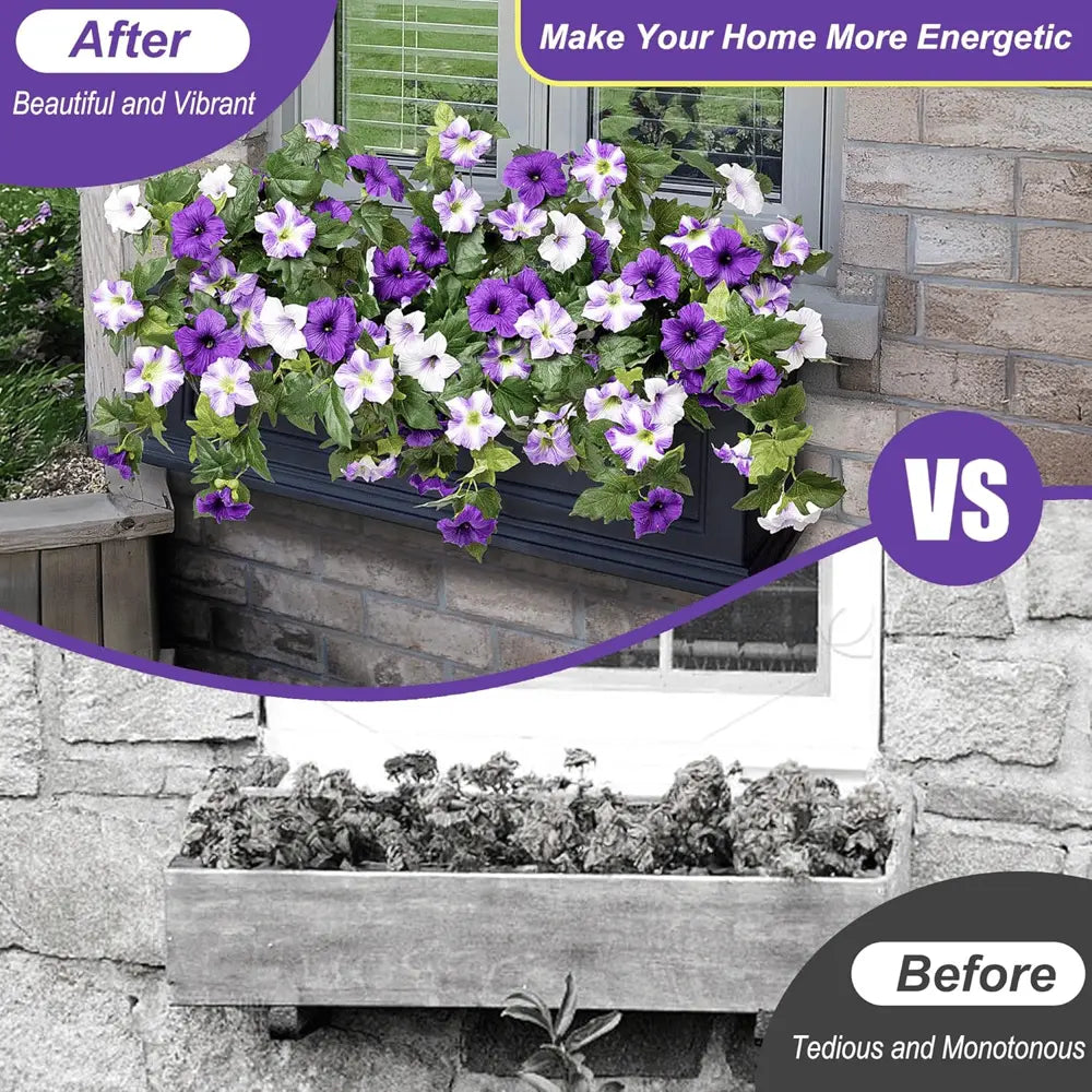 Avtoit | Artificial Spring Petunias made of Silk – Perfect for Calm Home Accents