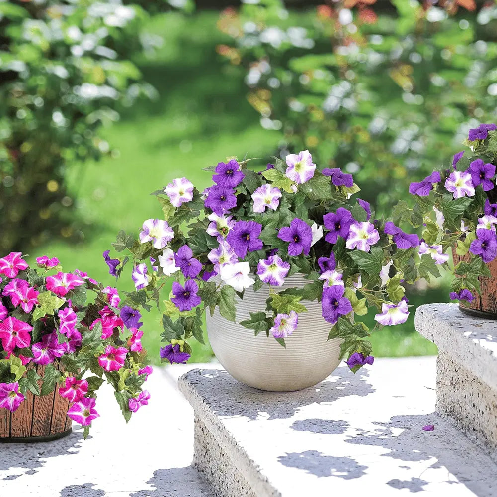 Avtoit | Artificial Spring Petunias made of Silk – Perfect for Calm Home Accents