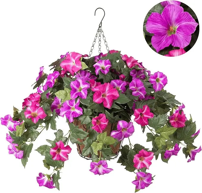 Avtoit | Artificial Spring Petunias made of Silk – Perfect for Calm Home Accents