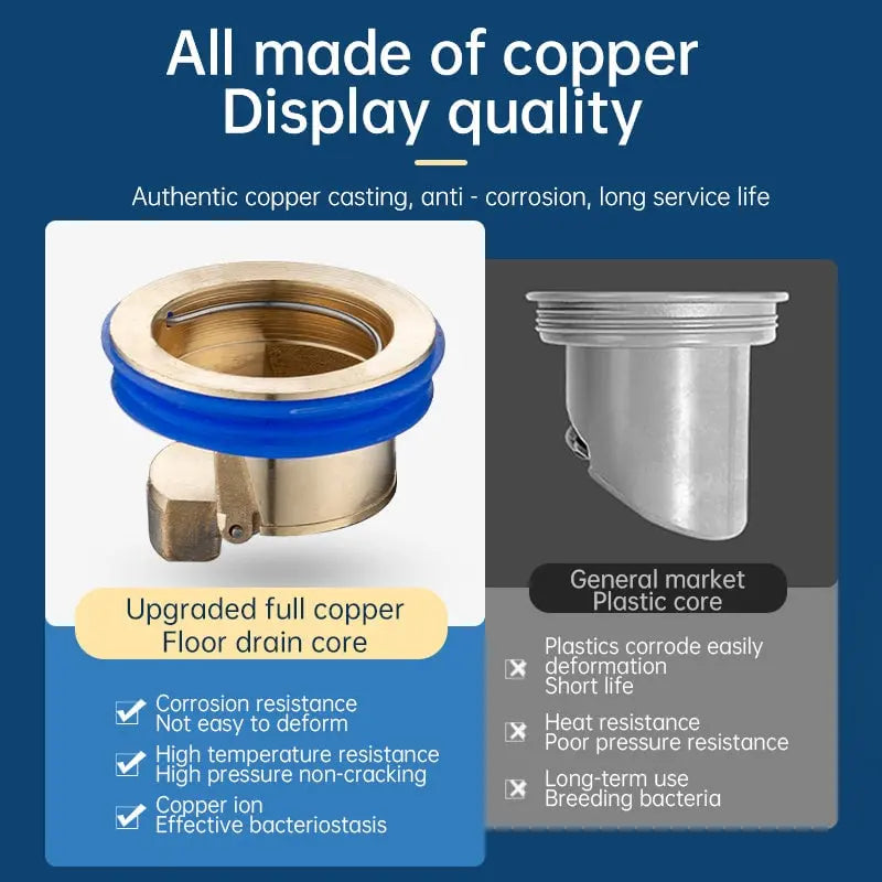 Avtoit | Brass drain core – Odor stopper & hair strainer for floor drains