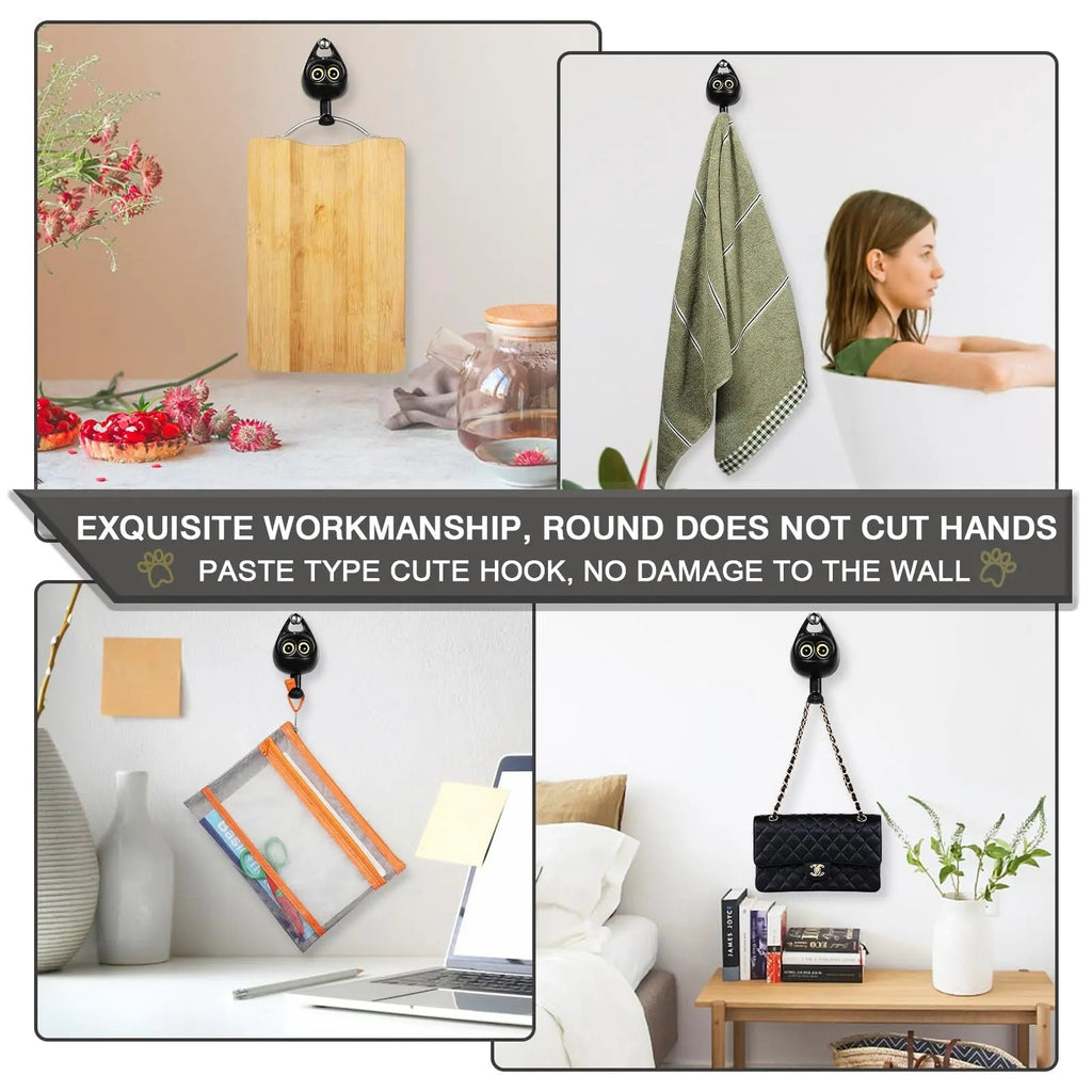 Avtoit | Self-adhesive Cat Hooks – Cute, Sturdy & No Drilling