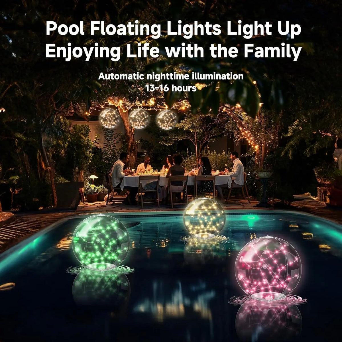 Avtoit | Solar Floating Pool Lights – Waterproof & Color Changing