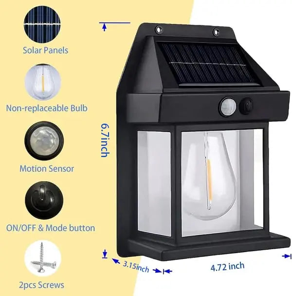 Avtoit | Solar wall light for outdoor use – With motion sensor & twilight automation