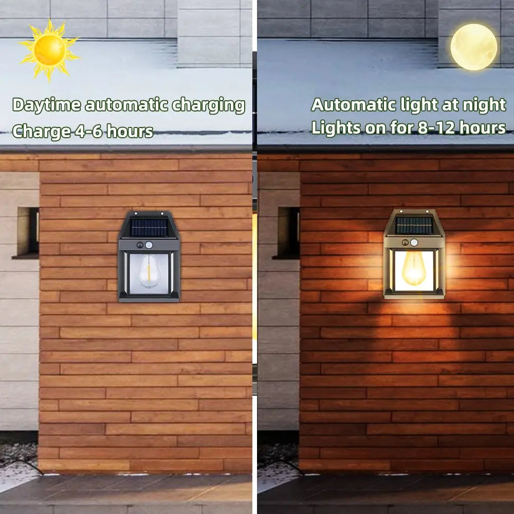 Avtoit | Solar-powered LED outdoor wall light – Perfect for gardens, patios, garages, and entrances