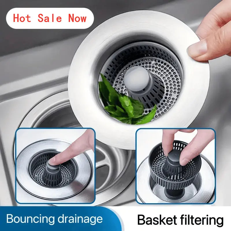 Sink Drain Strainer, Stopper and Odor Trap
