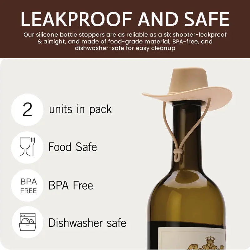 Avtoit | Wine Bottle Stopper in Cowboy Hat Design – Tight, Stylish & Original