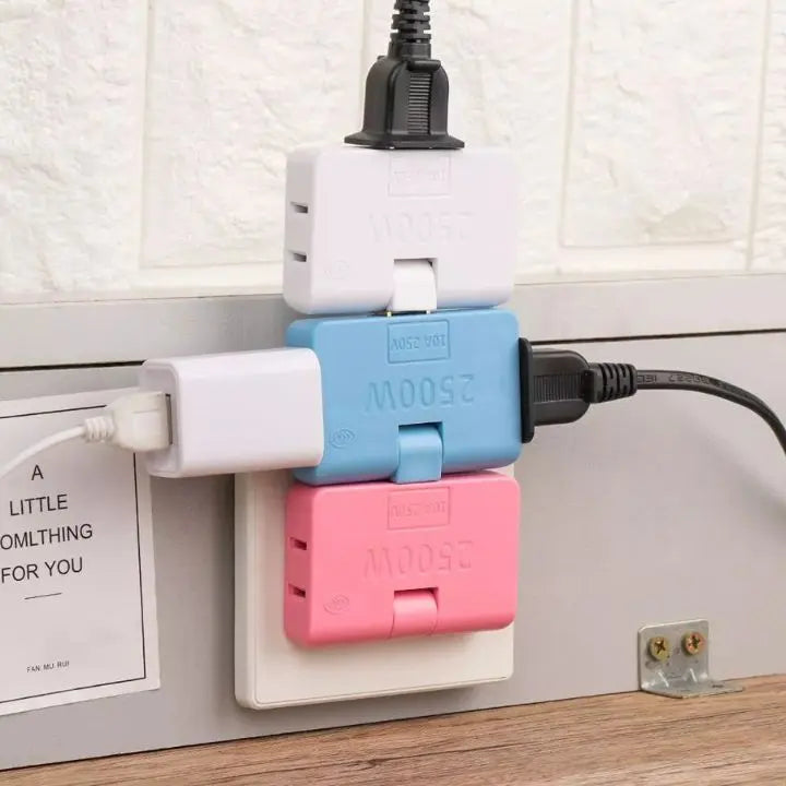Avtoit | 180° Redatable Compact 3-Way Socket Adapter