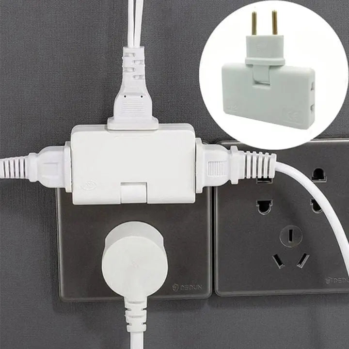 Avtoit | 180° Redatable Compact 3-Way Socket Adapter