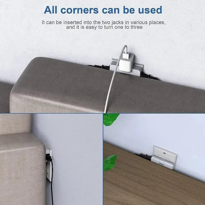 Avtoit | 180° Redatable Compact 3-Way Socket Adapter