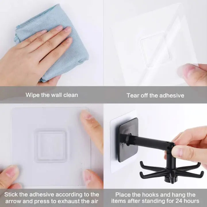Avtoit | 360° Redating Folding Hook – Space-saving & Self-adhesive