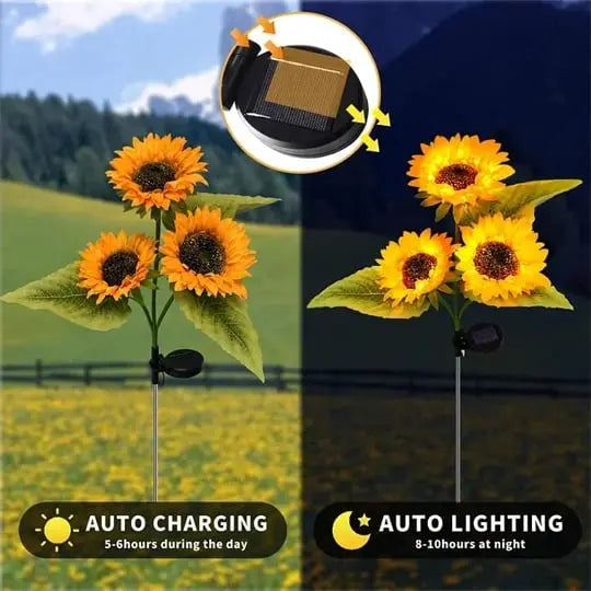 Avtoit | Solar-powered sunflower light for the garden