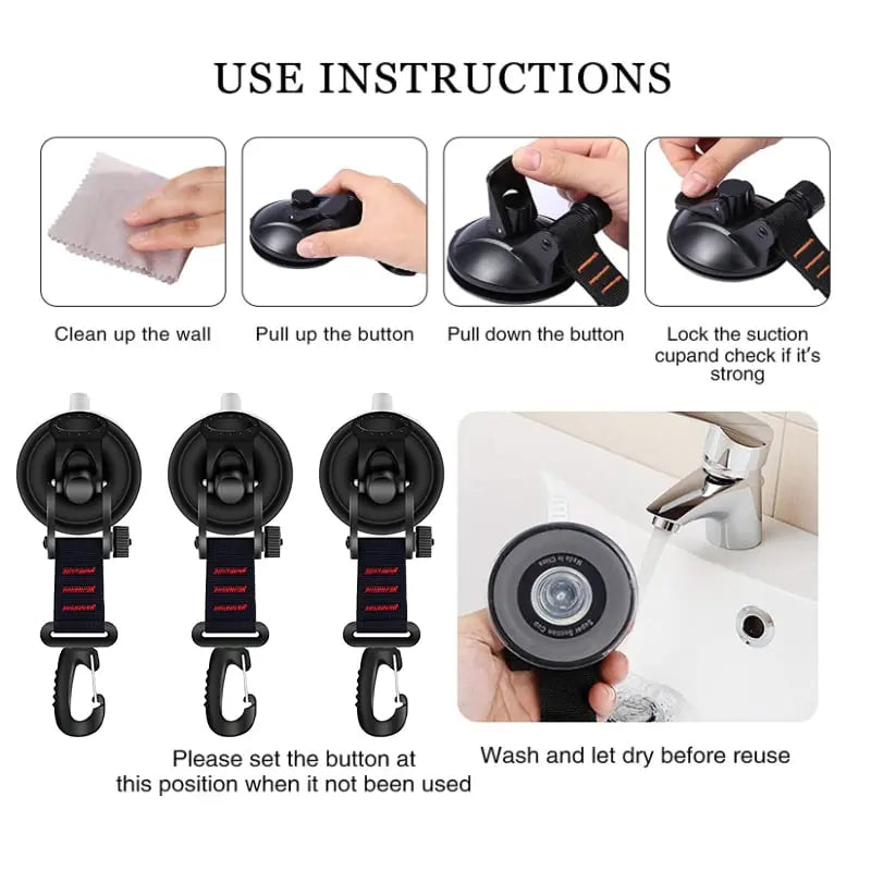 Avtoit | Strong suction cup hook for smooth surfaces