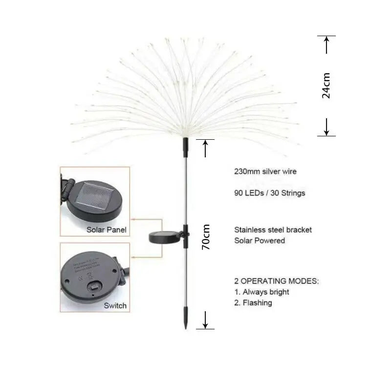 Avtoit | Waterproof Solar Garden Fireworks Lamp