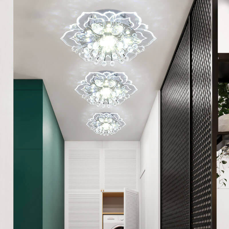 Avtoit GlowPetal | LED Crystal Ceiling Light | Flower Shaped, RGB Color Changing & Energy Efficient