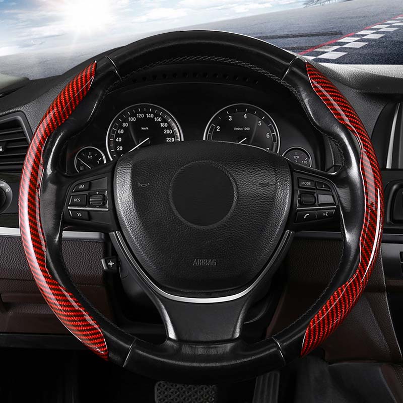 Avtoit | Universal Laser Carbon Fiber Pattern Steering Wheel Cover