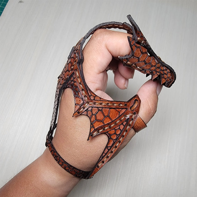 Avtoit | Leather Hand Dragon Bracelet