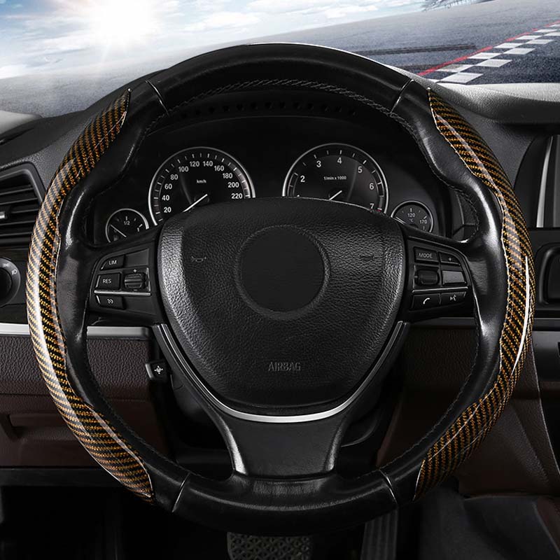 Avtoit | Universal Laser Carbon Fiber Pattern Steering Wheel Cover