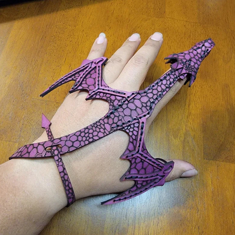 Avtoit | Leather Hand Dragon Bracelet
