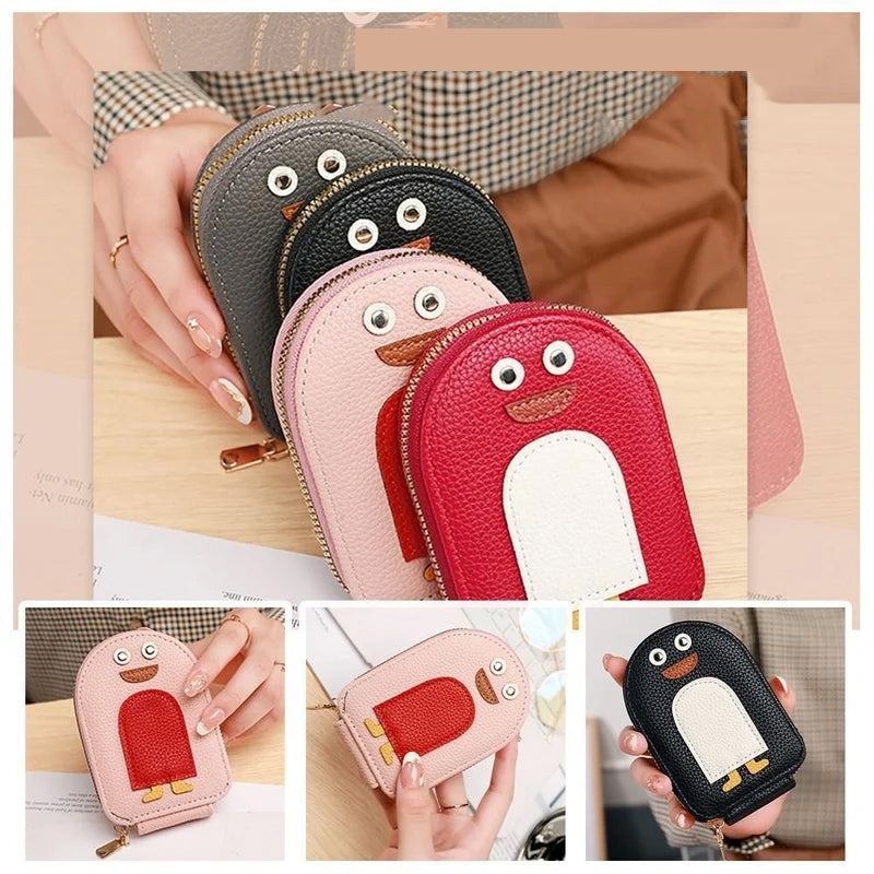 Avtoit | Cute Penguins PU Credit Card Coin Purse