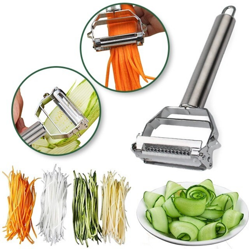 Avtoit | Ultra-sharp Stainless Steel Multifunctional Vegetable Peeler & Julienne Cutter