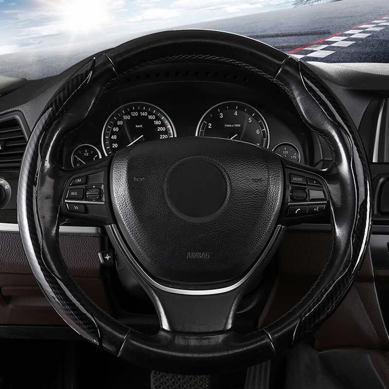 Avtoit | Universal Laser Carbon Fiber Pattern Steering Wheel Cover