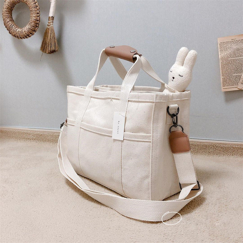 Avtoit | Solid Color Canvas Shopper Bag