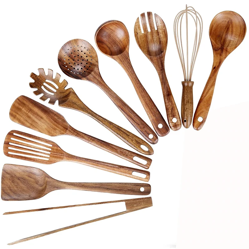 Avtoit | EcoWood Kitchen Utensils Set made of Wood with 10 Pieces