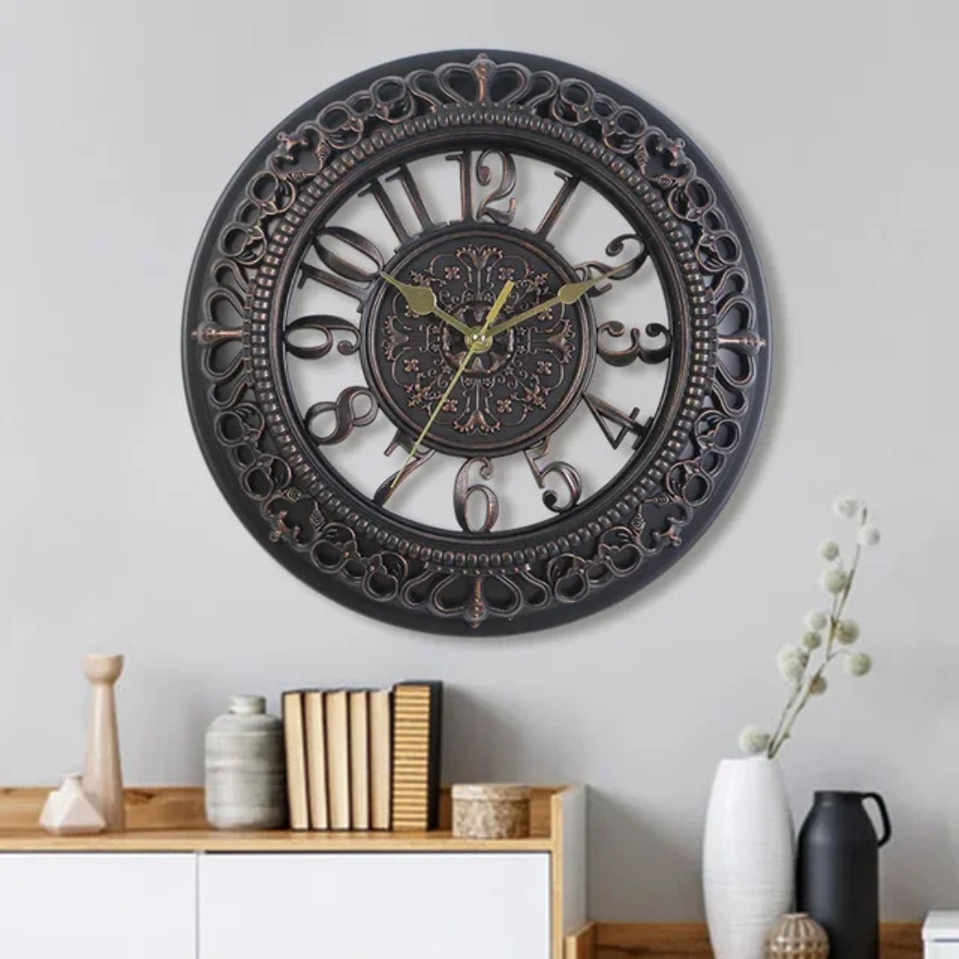Avtoit | Large Wall Clock Black Modern | Elegant Wall Clock