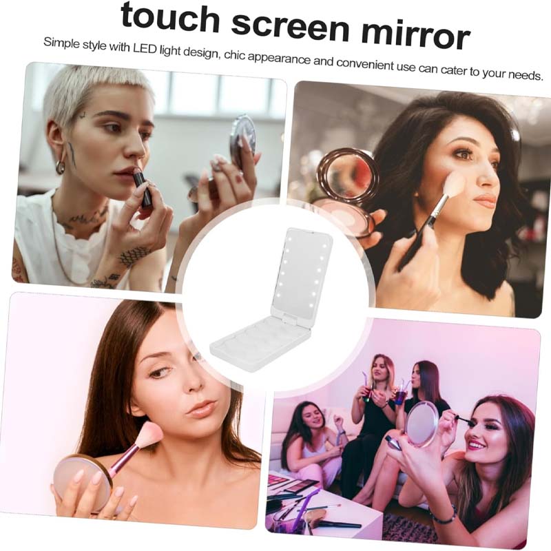 Avtoit | Travel makeup brush set with LED light mirror