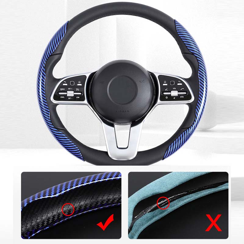 Avtoit | Universal Laser Carbon Fiber Pattern Steering Wheel Cover