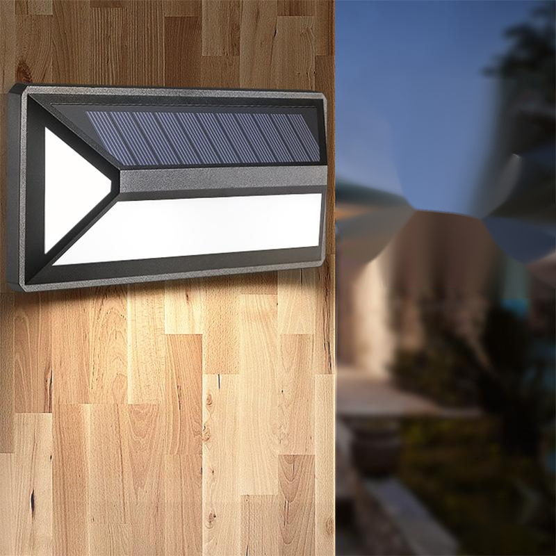 Solar LED Outdoor Wall Light with Motion Sensor and Waterproof Housing