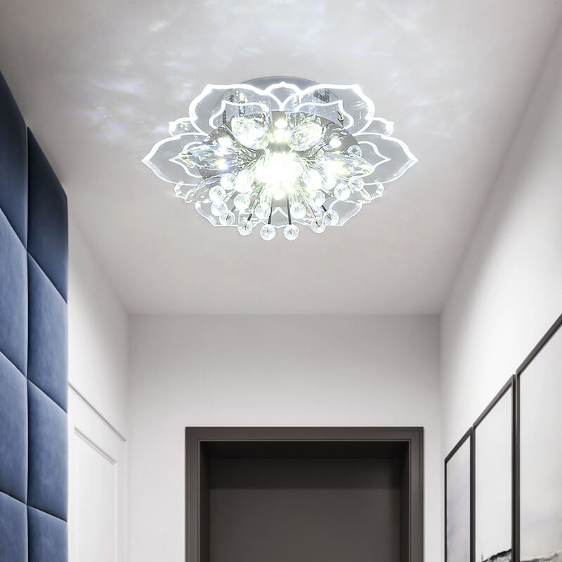 Avtoit GlowPetal | LED Crystal Ceiling Light | Flower Shaped, RGB Color Changing & Energy Efficient