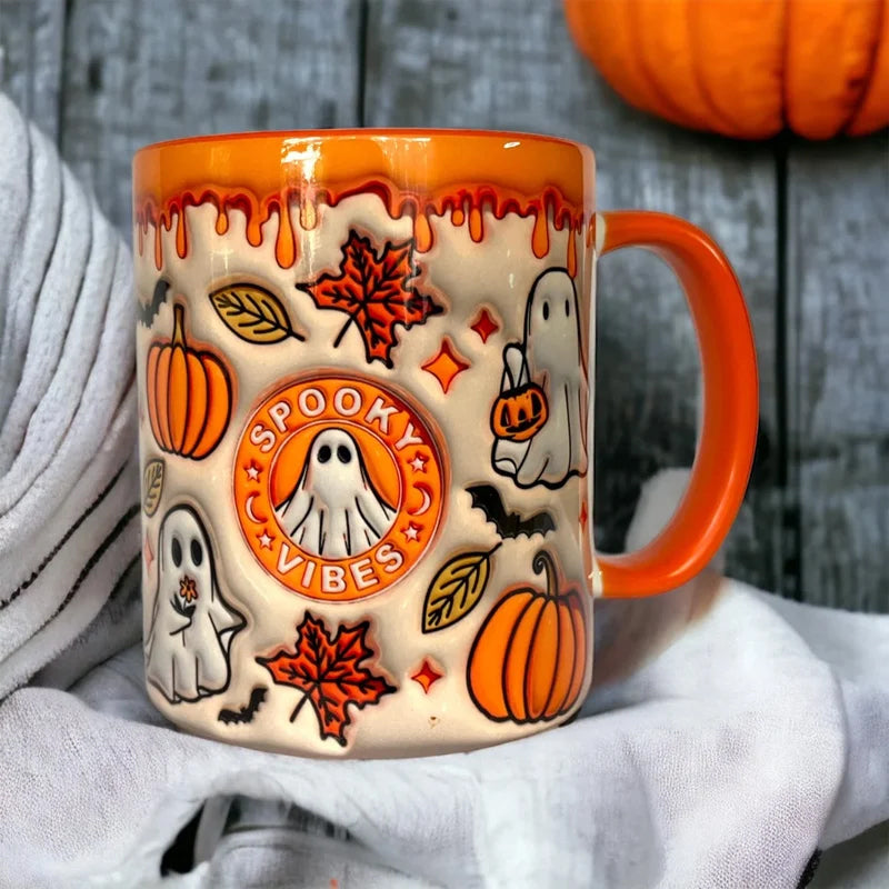 Avtoit | Pumpkin Coffee Mug with Ghost