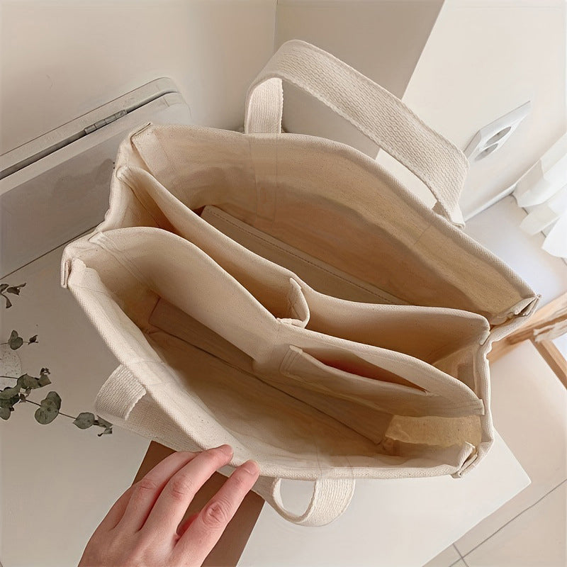 Avtoit | Solid Color Canvas Shopper Bag