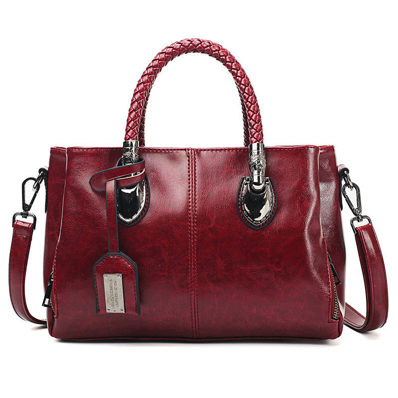 Avtoit | New handbags made of oil wax leather Boston, large tote bag made of soft leather