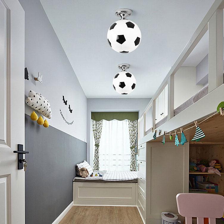 Avtoit | SportLume Creative Ceiling Light | Basketball & Football Design | Semi-Mount | Glass Lamp