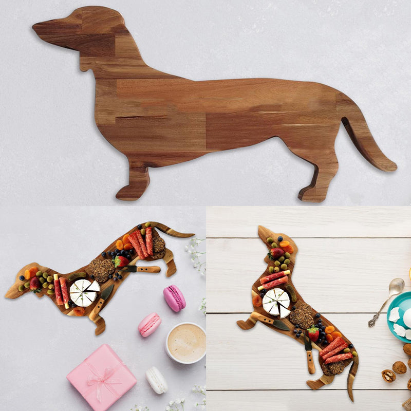 Avtoit | Wooden Dachshund Dog Serving Tray