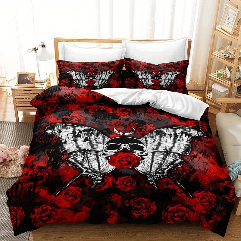 Avtoit | GothicLuxe - Skull & Rose-Themed Bed Set