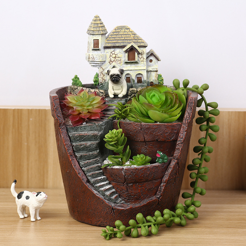 Avtoit | Succulent decorative flower pot for mini garden – Bonsai planting pot for micro landscape and garden