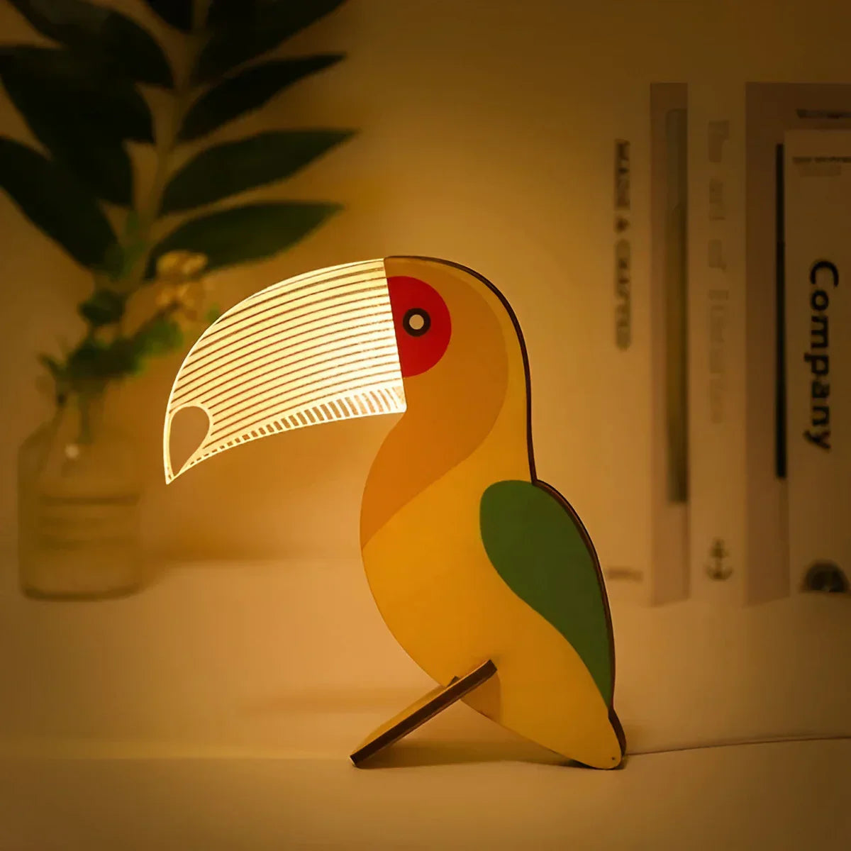 Avtoit | Animal Figure Table Lamp Made of Wood