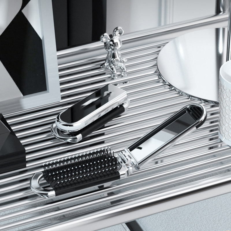 Avtoit | MirrorFlex Travel Mirror Hair Brush | Foldable & Compact | Practical Styling on the Go
