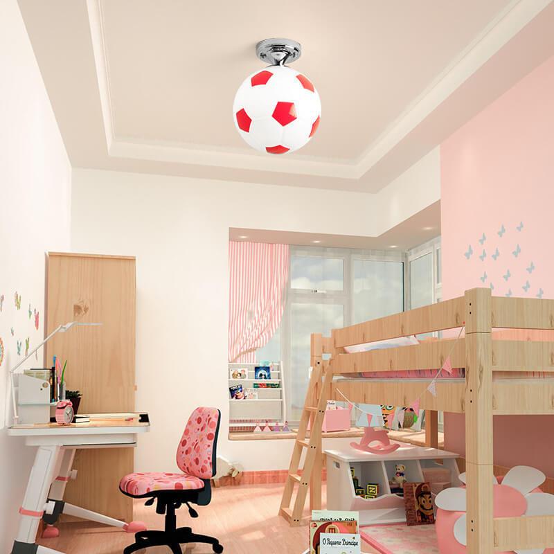 Avtoit | SportLume Creative Ceiling Light | Basketball & Football Design | Semi-Mount | Glass Lamp