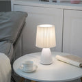 Avtoit | Scandinavian Retro Table Lamp with Pleated Shade and Glass Base