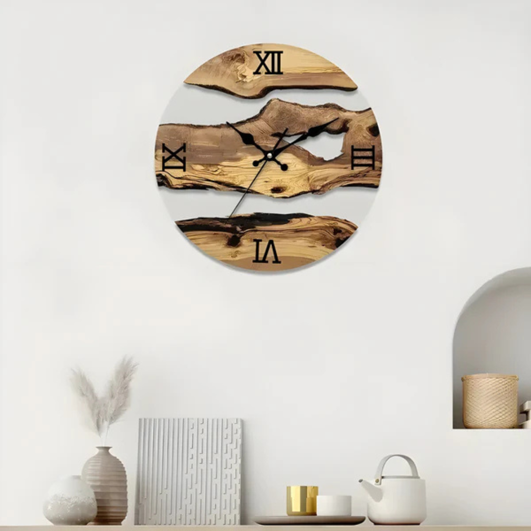 Avtoit | Grane | Modern Black Wall Clock 30 cm made of Acrylic