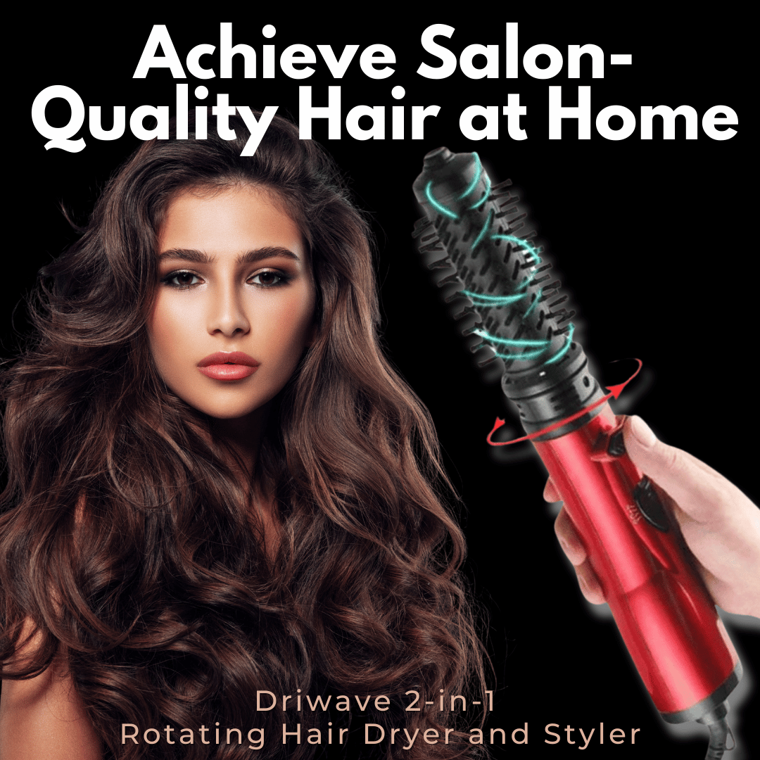 Avtoit | 3-in-1 Rotating Hair Dryer and Styler with Adjustable Temperature for Effortless Curls and Waves